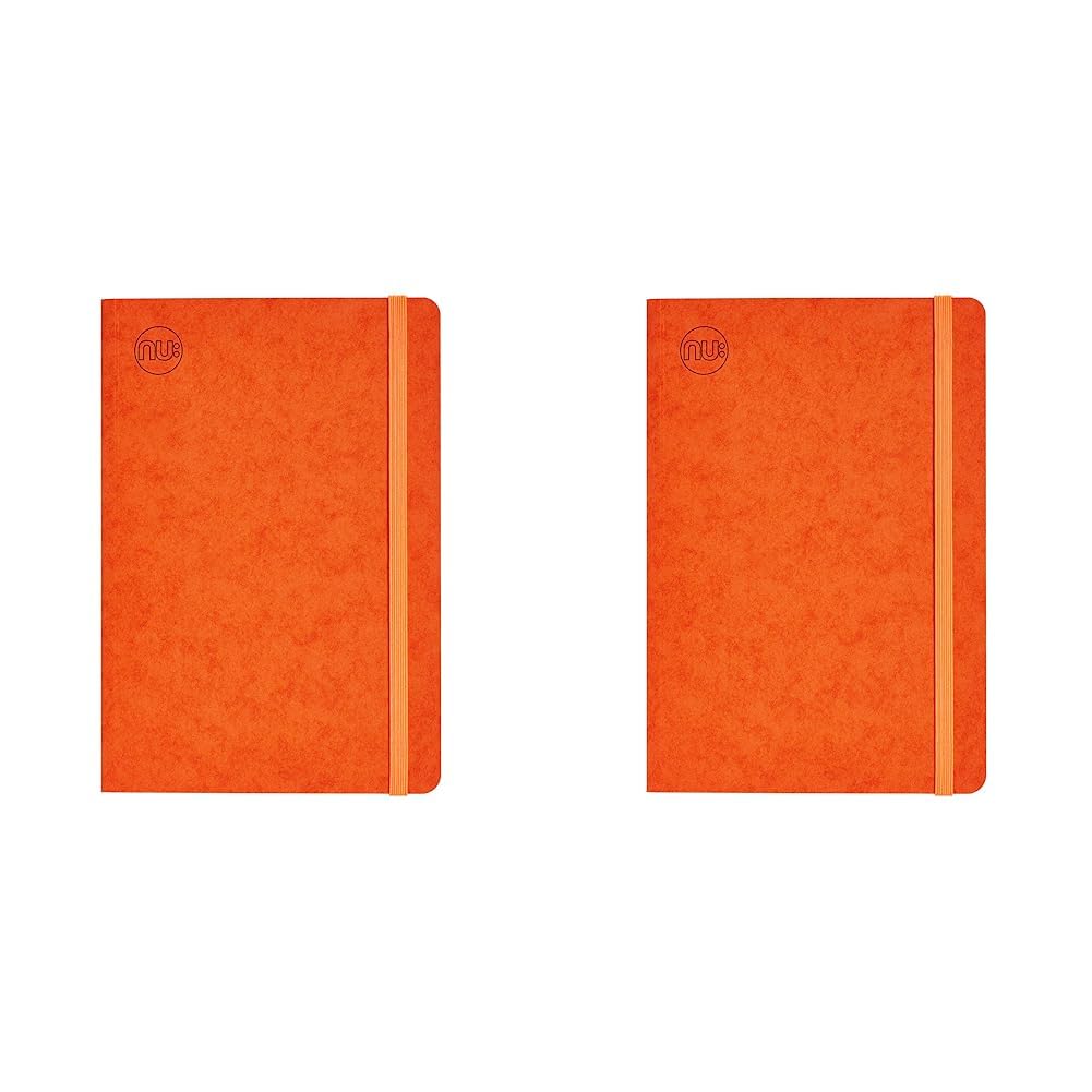 NU Notebooks - Craze Cloud Range - A5 Journal - Journal Supplies - Stationery Notebooks - Ruled Notepad - Orange - 160 Pages, NU003960-FSC-OR (Pack of 2)