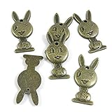 Breloque en bronze antique Y5TY1H Miss Rabbit pour loisirs créatifs bronze ancien