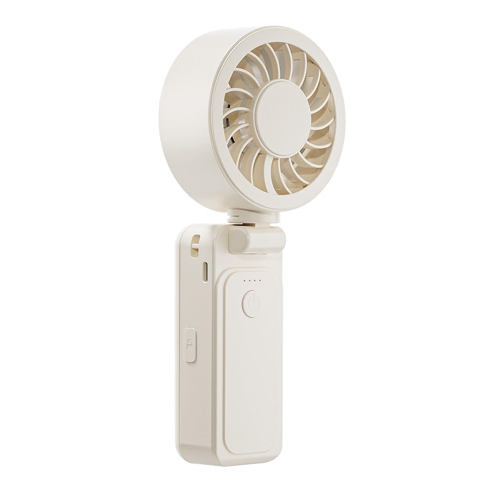 FROMCEO Quiet Operate Portable Small Fan with 4 Speed Setting Portable Handheld Umbrella Fan for Study Work and Relaxation Rechargeable Electric Personally for Outdoor Umbrella
