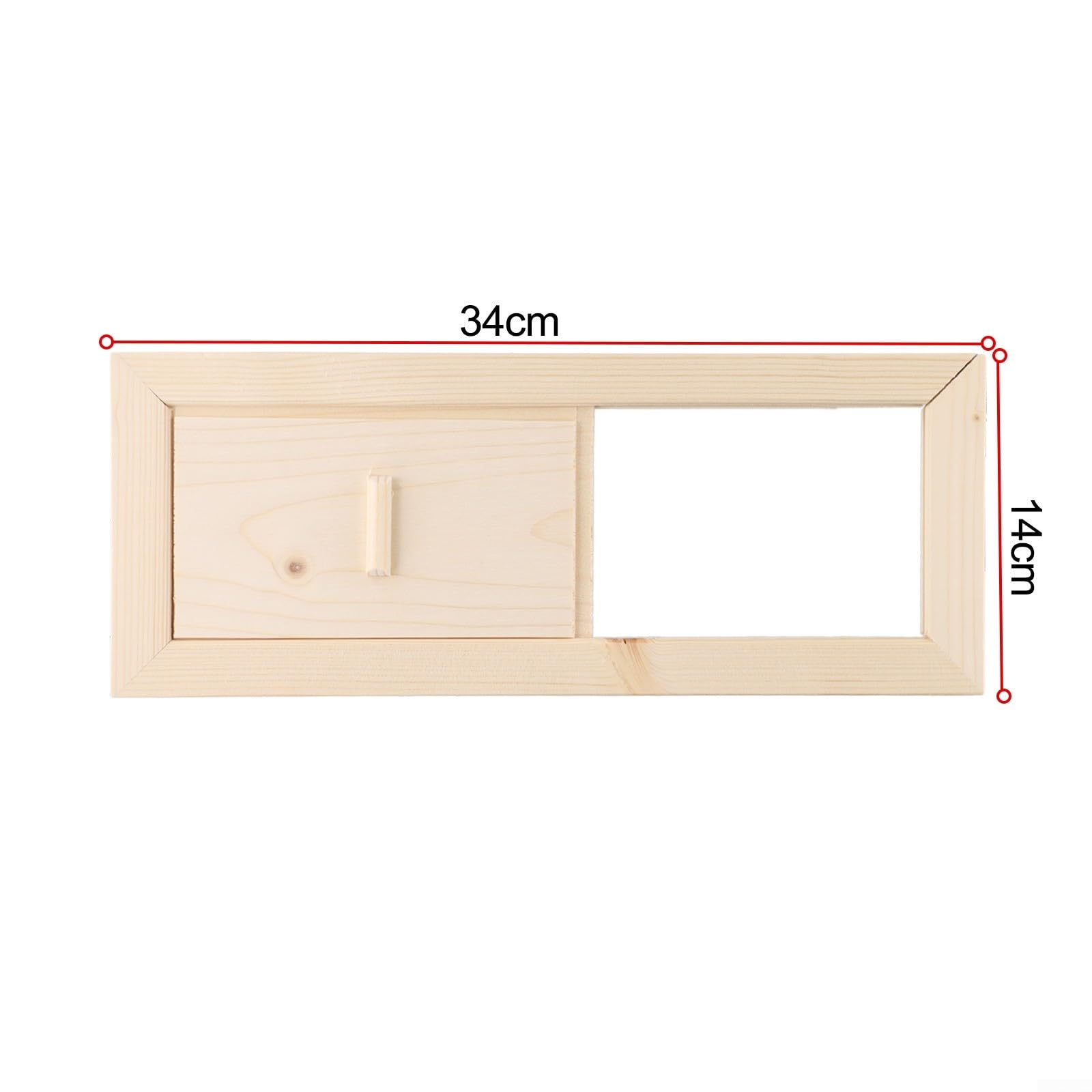 Trappe d'aération en bois pour sauna avec commande coulissante pour bain à vapeur et salle de sauna, ventilation d'évacuation réglable pour une circulation optimale de l'air, construction robuste pour