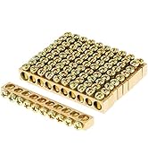 Erdungsstangen,10 STK,10-Loch-Draht-Schraubanschluss Stromverteilung Messingerdungs-Neutralschiene