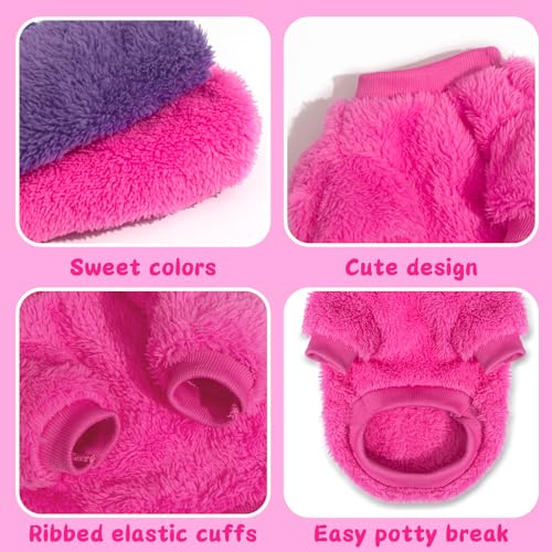 2 Pack XXS Dog Sweater, Tiny Dog Sweaters for Small Dogs Girl (1-3lb), Warm Soft Puppy Clothes for New Puppies, Cute Extra Small Doggie Clothes for Chihuahua Yorkie Cat Pet Apparel,XXS - Image 5