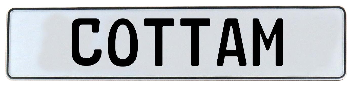 Vintage Parts 612779 Wall Art (Cottam White Stamped Aluminum Street Sign Mancave)