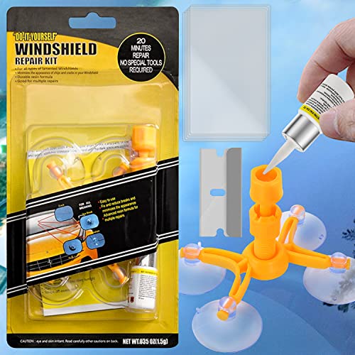 Windshield Repair Kit, Car Windshield Window Glass Repair Tool for Quick Repair Windshield Chips and Cracks, Bulls-Eye, Star-Shaped, Nicks, Half-Moon Crescents Windshield Repair Kit, Car Windshield Window Glass Repair Tool for Quick Repair Windshield Chips and Cracks, Bulls-Eye, Star-Shaped, Nicks, Half-Moon Crescents