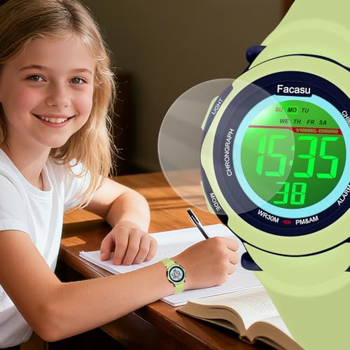 Image of Kids Digital Watch for Girls Boys,Children's Waterproof Colorful Light UP Outdoor Sport Watch with Stopwatch Alarm-Kids Gifts for Girls Boys