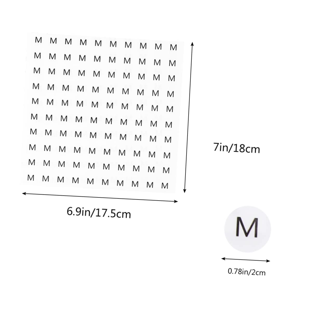 NUOBESTY 3 Set Di Etichette in Tessuto Indicatori Di Dimensioni Adesivi Rotondi/Taglie S/m/l Per Etichette Merceologiche 1000 Pezzi * 3