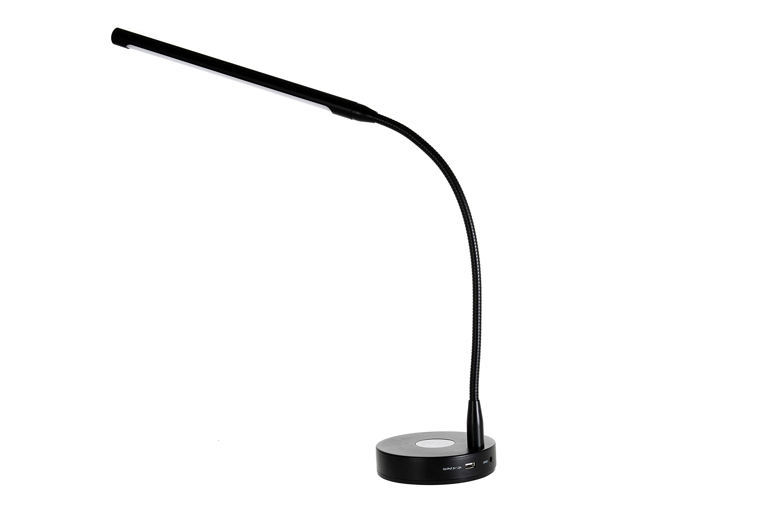 GEWA Piano Light PL-39, lampada, luce da leggio (dimmerabile, facile da regolare, sostenibile e a risparmio energetico, presa di ricarica USB inclusa, adattatore di rete incluso), nero opaco
