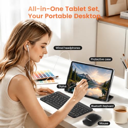 Image of TTKIDS K7L 10.95-Inch Octa-Core Standard Tablet Bundle, Black