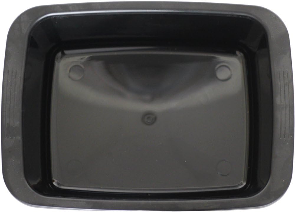 Macchiavelli catino rettangolare nero. Bacinella in plastica di capacità 10L. Vaschetta multiuso misure 42 x 31 x 15,5 cm