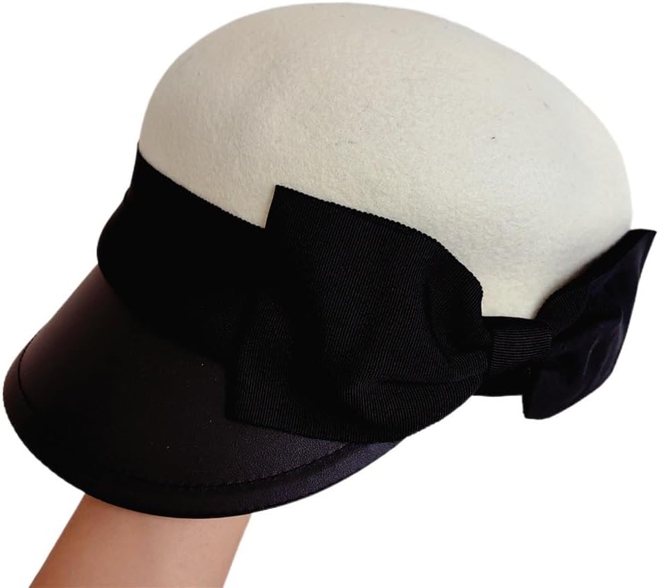 Women Hats Ladies Fashion Wool Winter Hat Sloping Brim Visor Cap