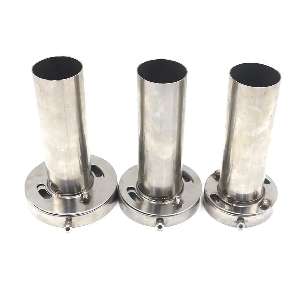 Auspuff Schalldämpfer Edelstahl Verstellbarer Auspuffschalldämpfer Universal 85 Mm 3,5 Zoll / 98 Mm 4 Zoll / 110 Mm 4,5 Zoll Auto-Chrom-Auspuffschalldämpfer Auto-Schalldämpfer(85mm 3.5)