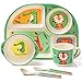 MOOKLIN ROAM Set vajilla Infantil de bambú sin bpa, 5 Piezas Servicio de Mesa cubertería en Motivo Cocodrilo, Tazón Vaso de Beber Plato Reciclaje de Material Natural para niños y bebés