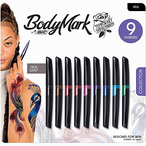 BIC BodyMark Temporary Tattoo Marker Assorted Colors (9 pk.)