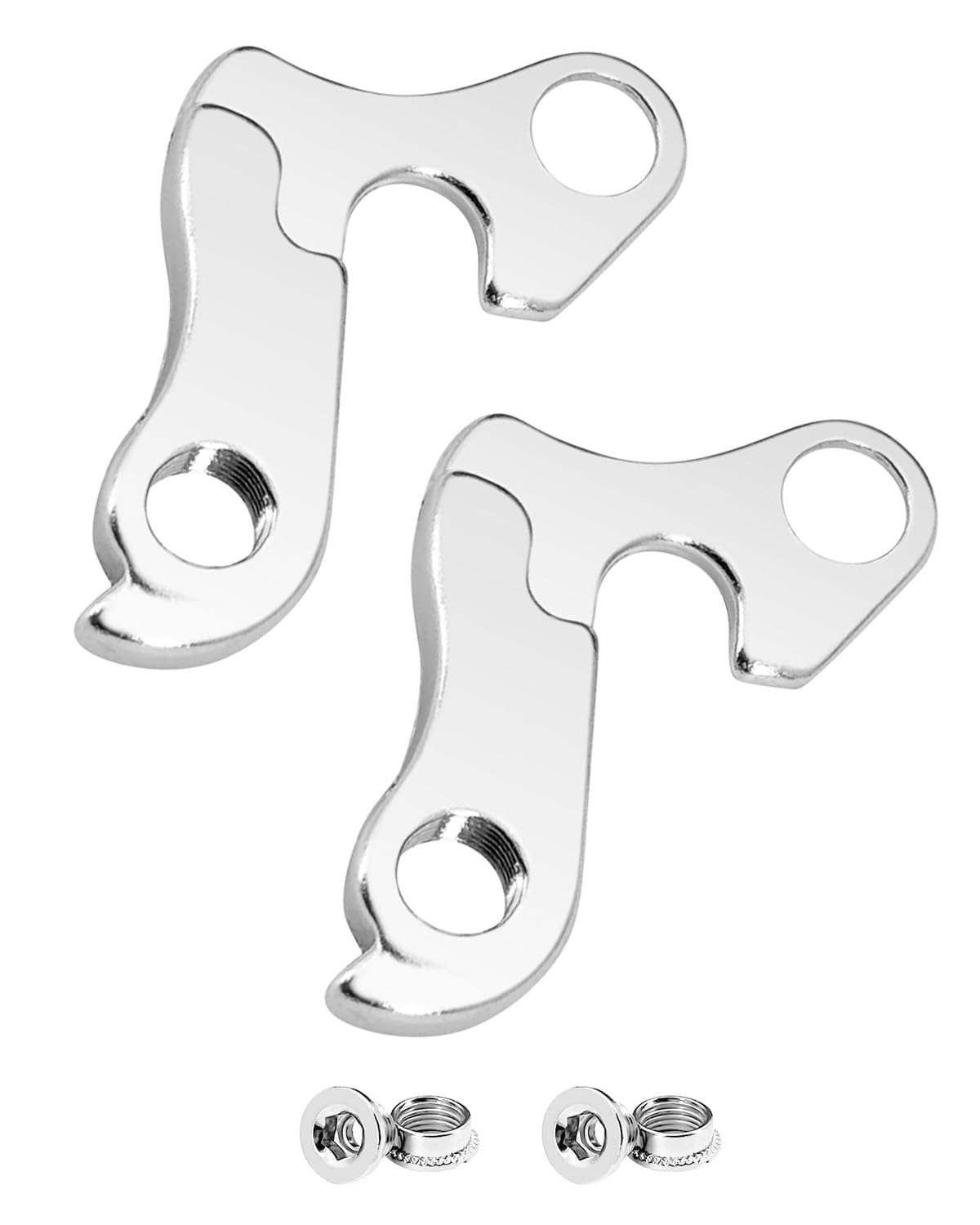 2PCS Forcellino per Cambio, Forcellino Cambio Bici Bicicletta, Telaio in Lega di Alluminio con Gancio per Ingranaggio Posteriore per Bicicletta GH-011