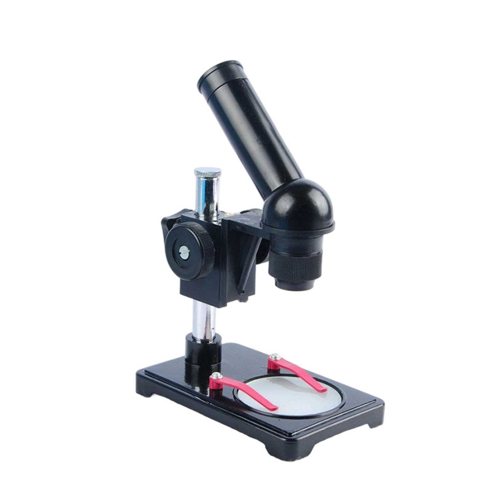 Microscopio biológico de 20 x 55 mm, distancia de trabajo ajustable, metal, para laboratorios, equipos de biología, biología educativa
