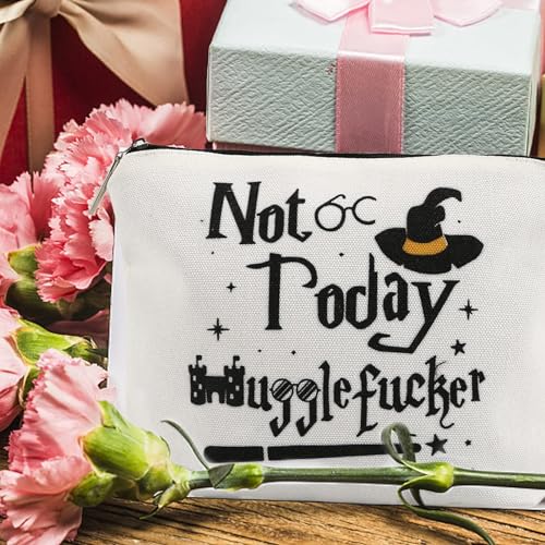 Cosmetic Bag,Wizard Gift Travel Pouch Makeup Bag for Women,Makeup Zipper Canvas Bag,Funny Makeup Bag, Cosmetic Make Up Bag Gift For Wizard Lover, Magic Fans (Not today)3