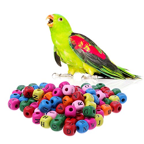 100Pcs Jouet à Mâcher Oiseau, Yanhonin Jouet De Morsure De Perroquet, Accessoires De Décoration De Perles De DIY à Usages Multiples Cover