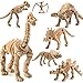 WedFeir 24pcs Dinosaur Fossil Skeletons, 3.7 Inch Assorted Figures Dino Bones, Educational Gift for Science Play, Dino Sand Dig, Party Favor & Decorations.