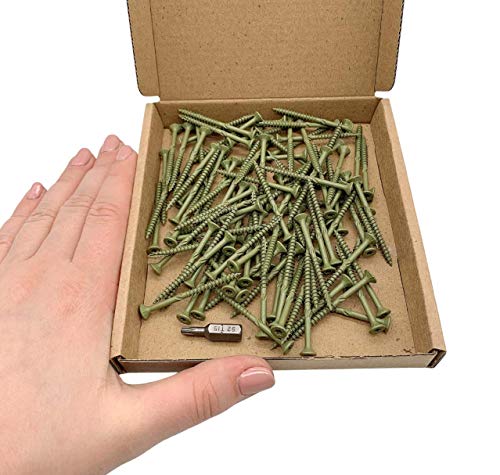 Confezione da 100 viti per legno con finitura