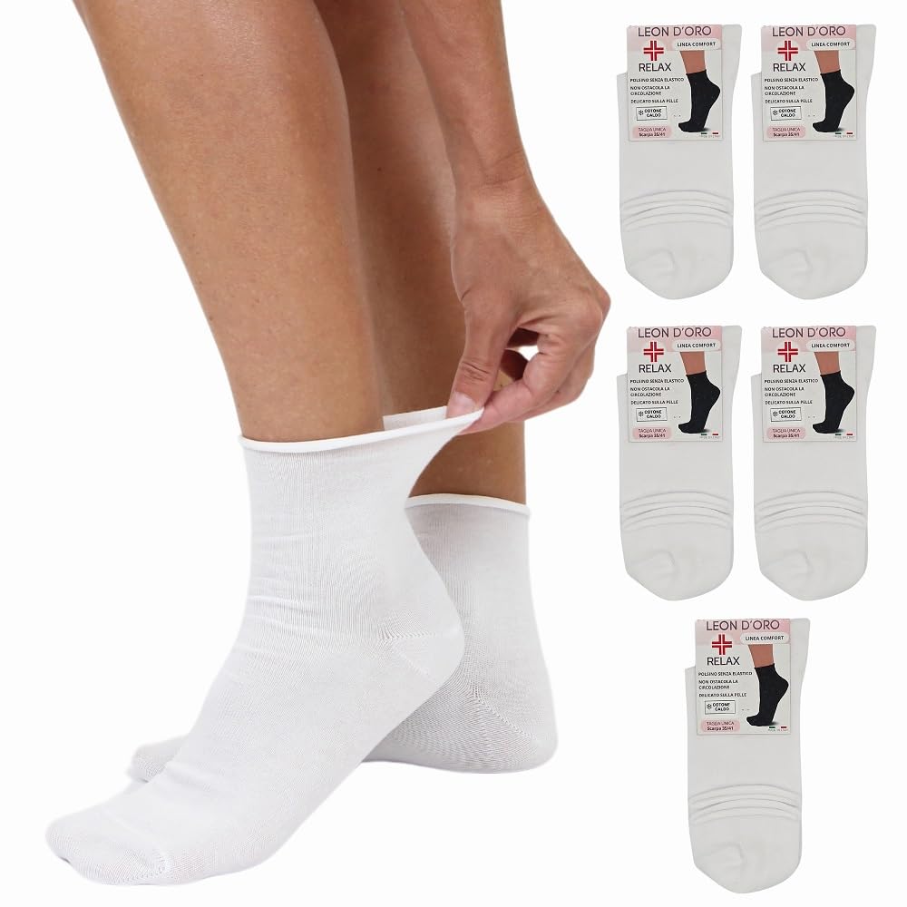 Calze Antiscivolo Pilates LEON D'ORO 3 Paia - Made In Italy, Cotone Per Yoga E Fitness - Foto 4