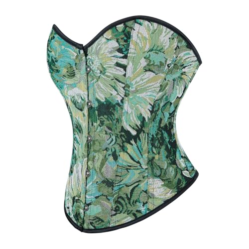 Vintage Renaissance Lace-Up Corset for Women Medieval Floral Print