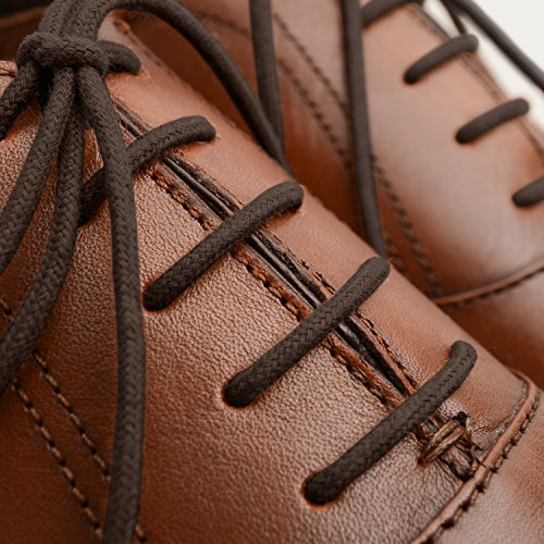 Miscly DESSNOWAXED30DARKBROWN1PAIR Shoe Laces For Dress Shoes thumb #6