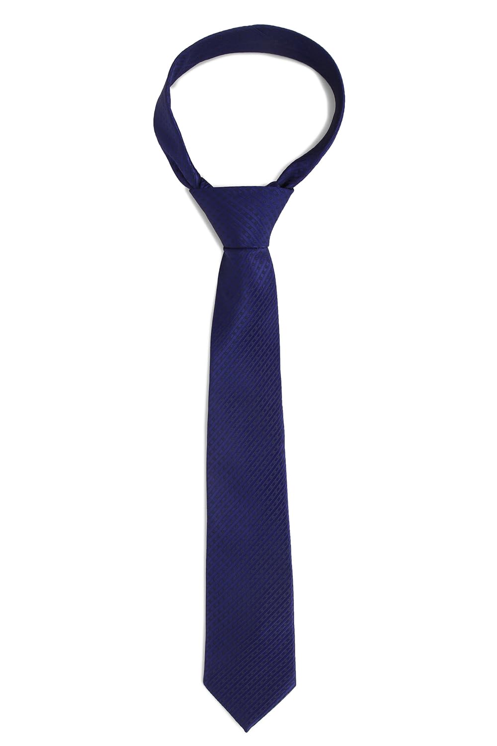 Men Navy Embroidered Formal Tie-image-30