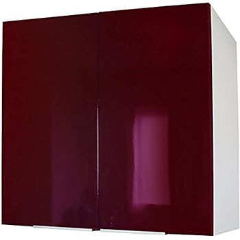 Berlioz Creations Cp8hd Meuble Haut De Cuisine Avec 2 Portes Bordeaux Haute Brillance 80 X 34 X 70 Cm Amazon Fr Cuisine Maison