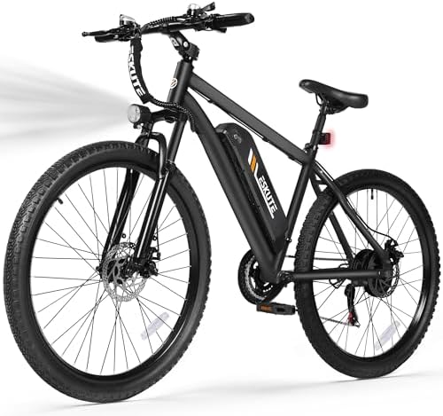 Electric Bike for Adults – 27.5" Mountain E-Bike, 21-Speed, 1200W Peak Brushless Motor 28MPH, 48V 10.4Ah Removable Battery, Up to 55 Miles Range, Step Over Commuter E-MTB,Black