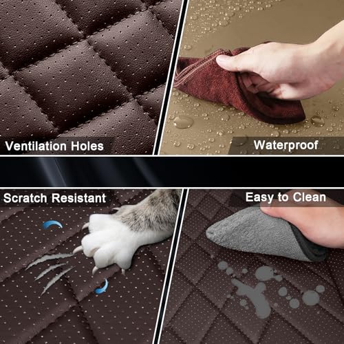 Image of Terrain Seat Covers Custom Fit for GMC Terrain 2010-2026, Waterproof Nappa Leather Car Seat Cover, Comfortable and Anti-Slip Front Seat Covers(2 Seats /Brown Coffee)