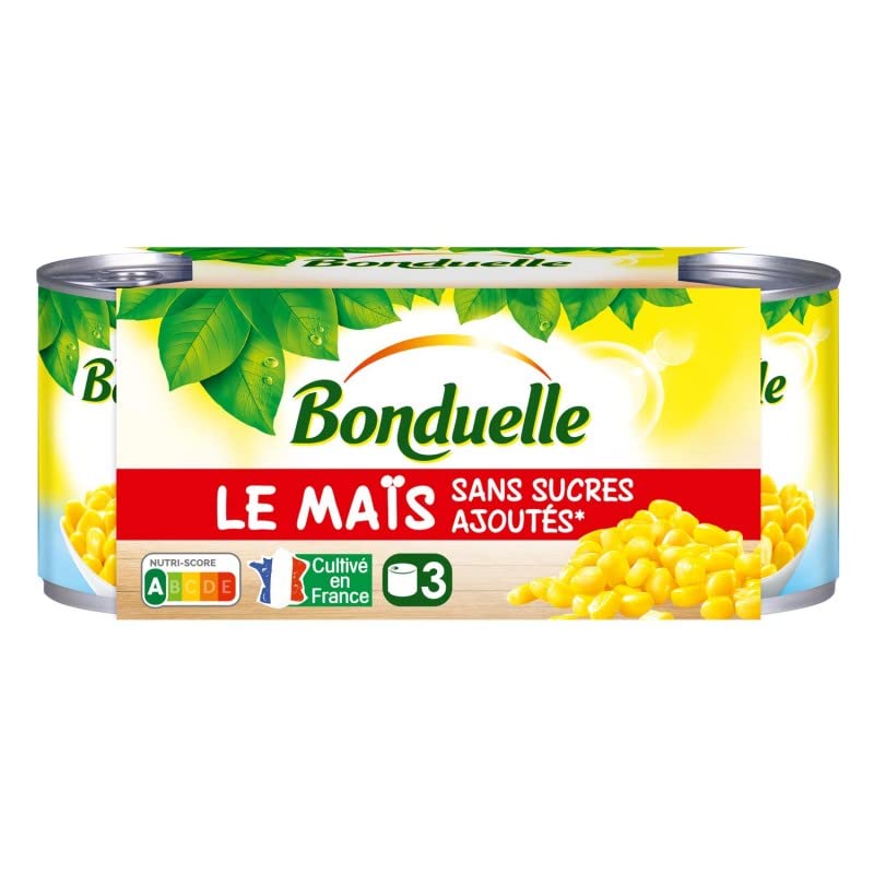 MAÏS SANS SUCRE AJOUTÉS 420G, BONDUELLE, LOT DE 4