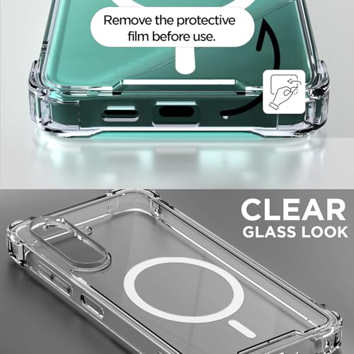 Image of Amazon Basics Back Cover for Samsung Galaxy A27 5G / M47 5G Mag-Safe Shockproof PC + TPU Protective Case Magnetic Support Bumper Case (Transparent Mag-Safe)