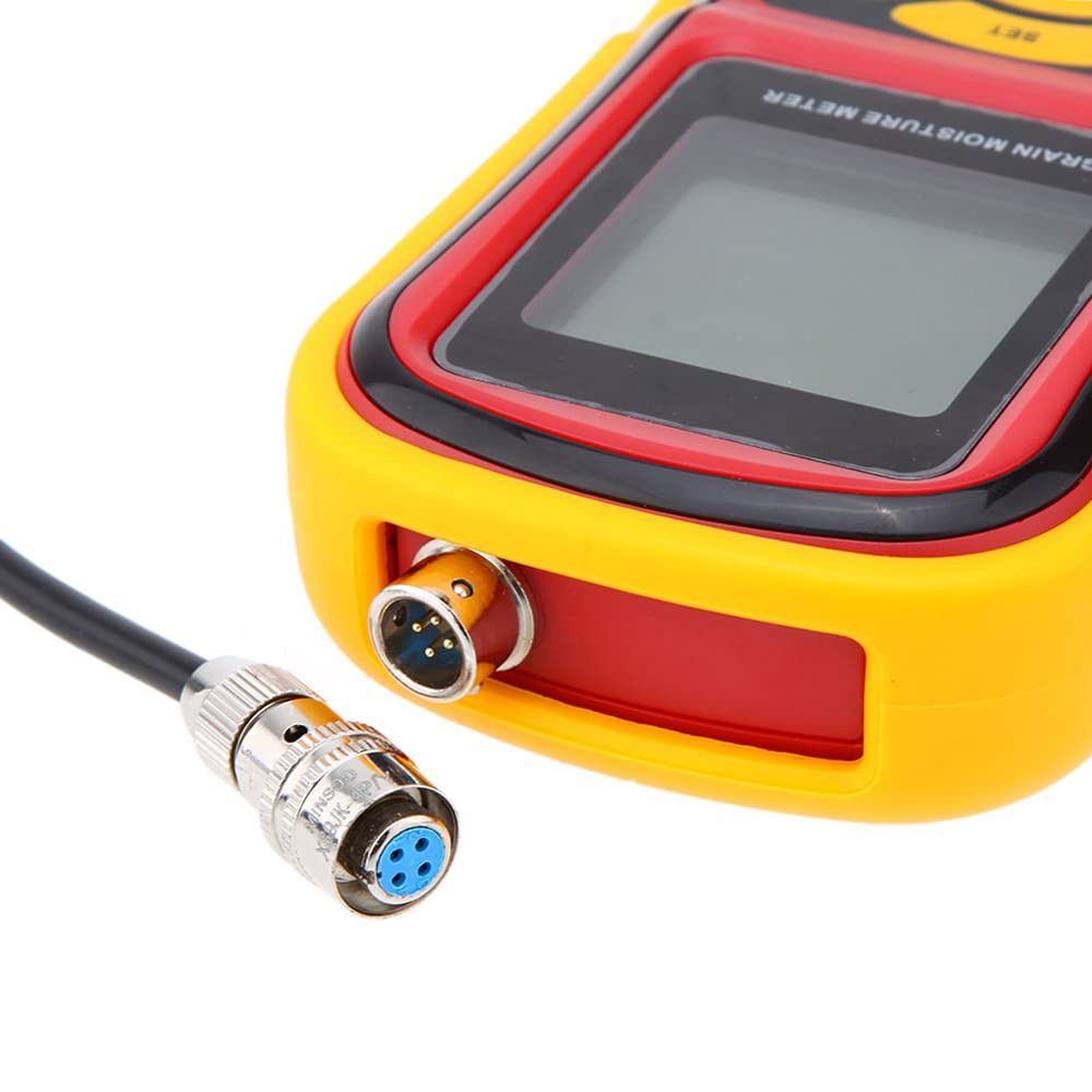 GM640 Medidor de Humedad de Grano Digital portátil Higrómetro con Pantalla LCD Sonda de medición para maíz Trigo Arroz Frijol Temperatura Humedad Probador
