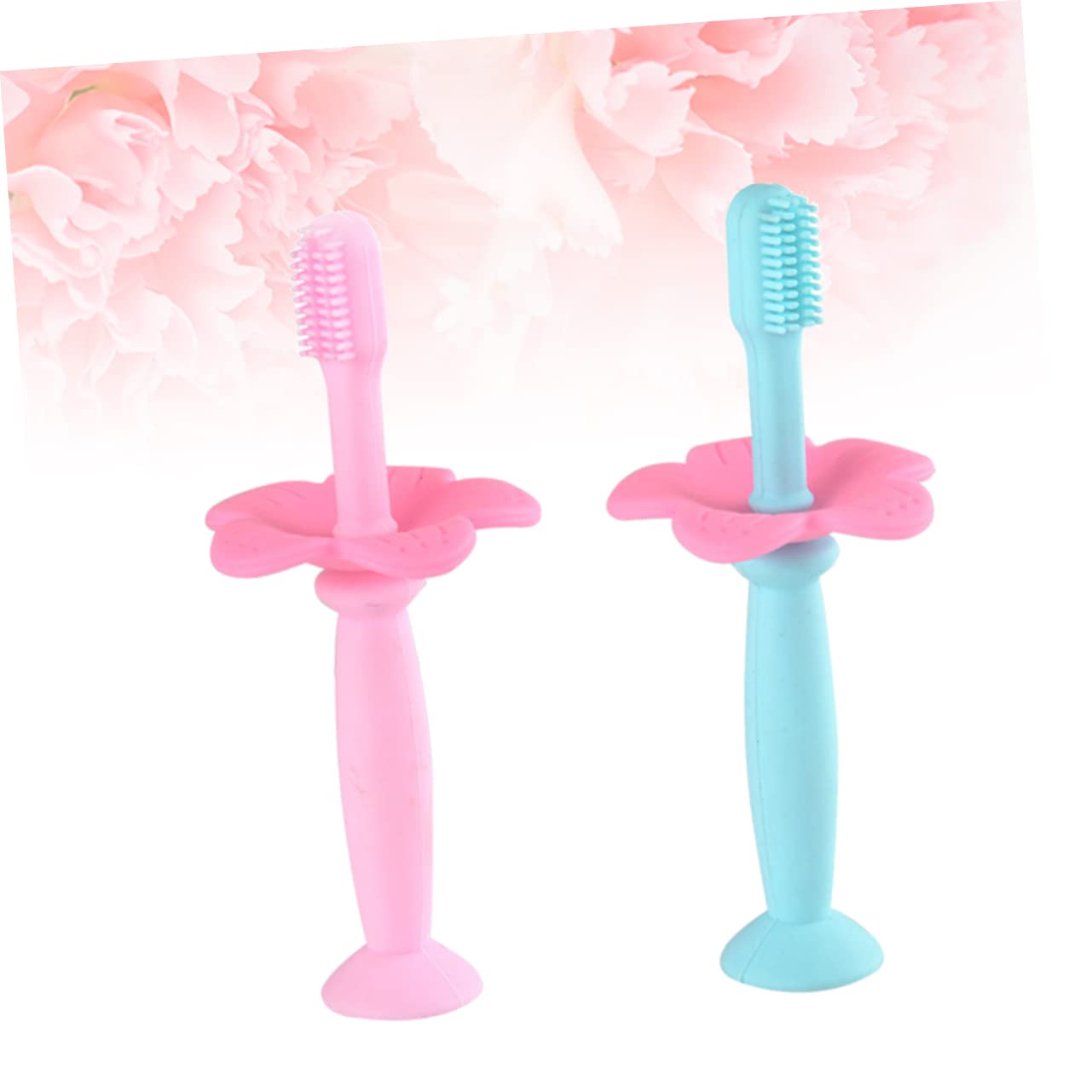 Beavorty 3 Set Di Spazzolini Manuali Per Ragazzi E Ragazze Spazzola in Silicone Setole Morbide Sicuri Per I Più Piccoli 2 Pezzi * 3