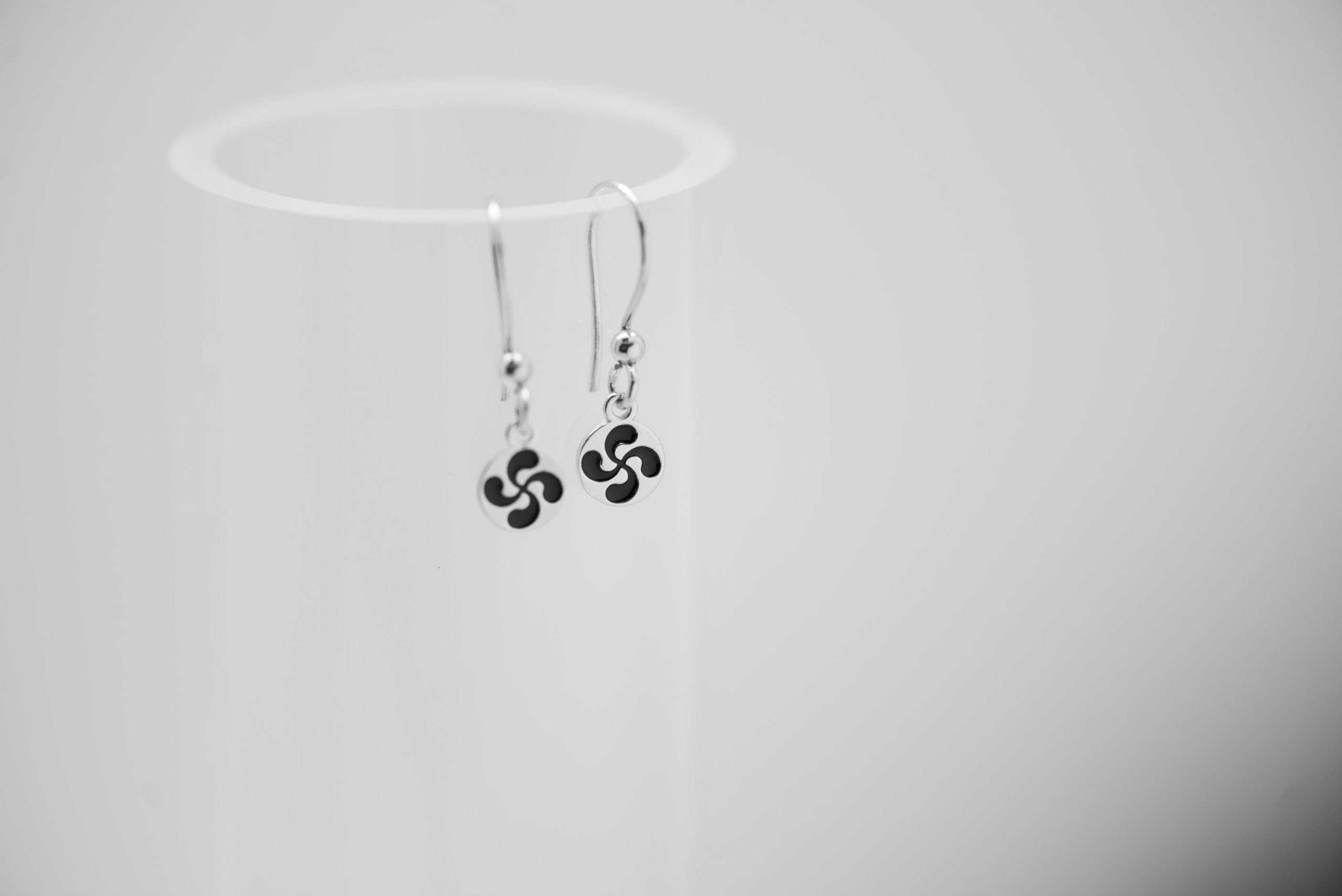 Pendientes Lauburu Plata de Ley 925 y Esmalte