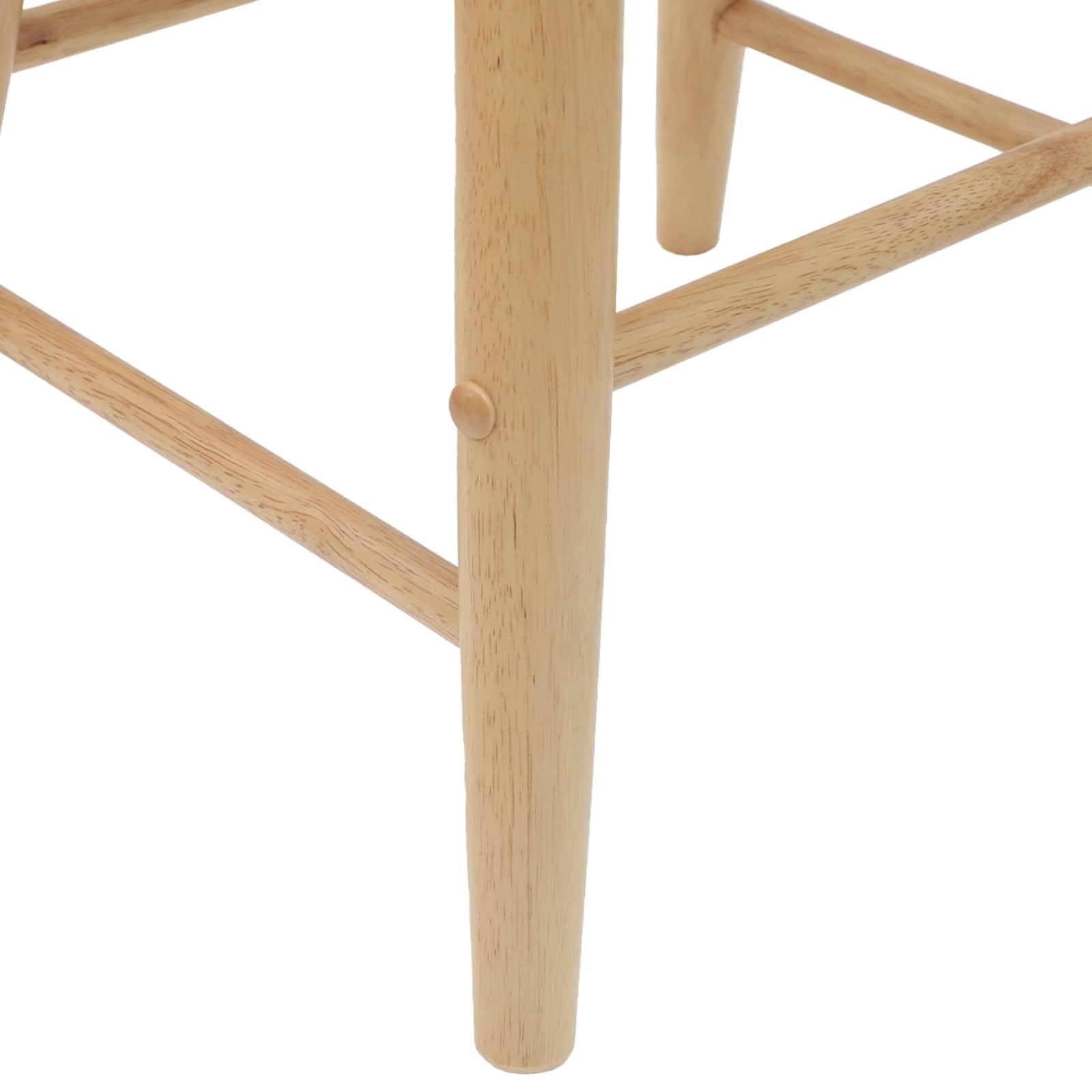 Moderno juego de sillas de comedor con patas cónicas de madera maciza de caucho y madera maciza, práctico juego de sillas de comedor de doble sesión para 2 personas, fácil de cuidar en color