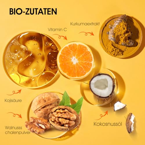 Body Scrub, Turmeric Vitamin C Exfoliation, Removes Dead Skin Cells, Reduces Dark Spots, Deep Cleansing Exfoliation for Body, Face, Hands and Feet, 320 g