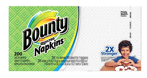 Bounty Paper Napkins, White or Printed, 200 Count