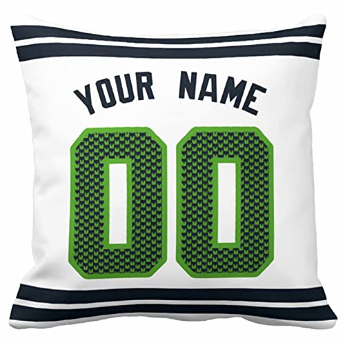 Image of ANTKING Throw Pillow 2 Pack with Custom Name and Number Personalized Gift for Men Women Boys