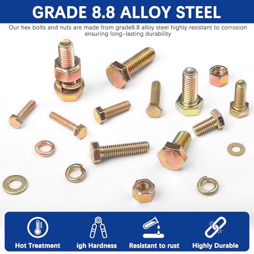 Kit de tornillería para solucionar averías con 920 tuercas y pernos M4 a M8 4