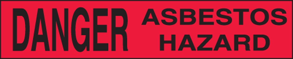 Accuform Signs MPT05 Plastic Barricade/Perimeter Tape, Legend DANGER ASBESTOS HAZARD, 3 Width x 1000-ft Length x 3-mil Thickness, Black on Red