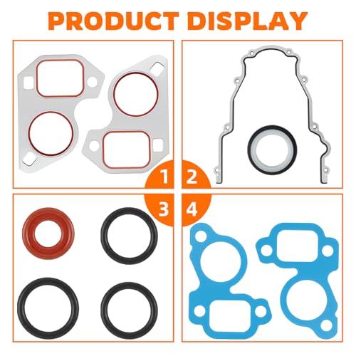 Image of GoaMotors Timing Cover Gasket Seal TCS45993 Water Pump Gaskets Main Seal Fits for GM for Chevrolet LS Series LS1 LS2 LS3 LS6 LQ9 LQ4 Vortec 4.8 5.3 5.7 6.0 for Pontiac G82 for Cadillac CTS