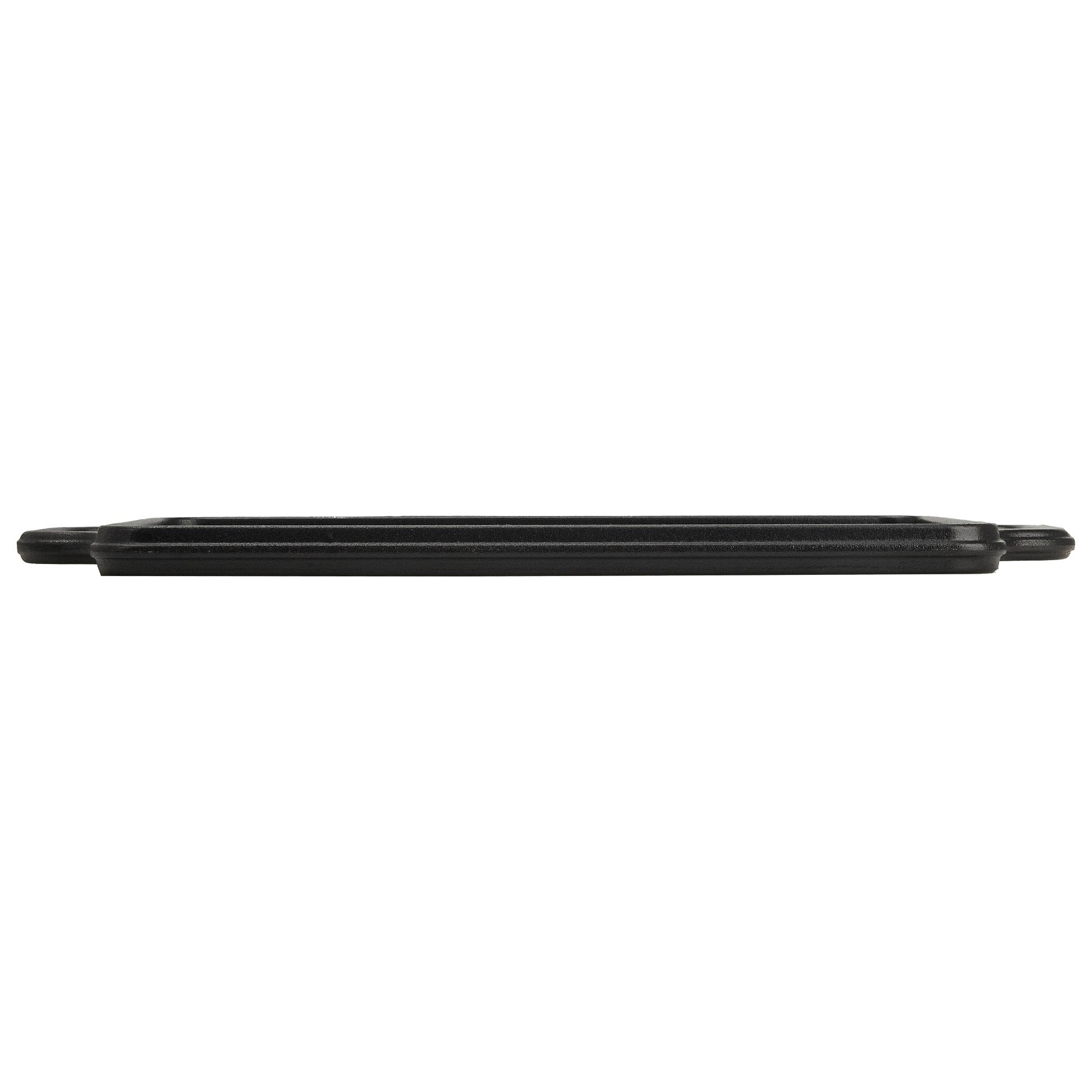 VICTORIA Plancha Cocina Hierro Fundido Esmaltado Parrilla Doble Reversible 33 X 21cm para Fuego, Barbacoa, Horno, Vitrocerámica, Gas, Libre de Tóxicos sin PTFE