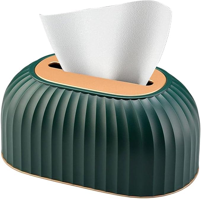 Whimsical Streak & Striped Design Tissue Box Holder with Automatic Spring Desktop Facial Paper Towel Dispenser for Office Home Restaurants cafes Hotels & Hospitals