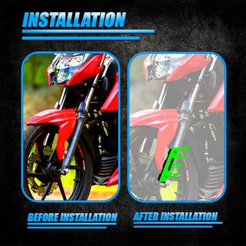 Image of ABS Shocker Protector | Front Fork Fender Protector | Universal Anti-Fall Slider Guard for All Bikes (Green)