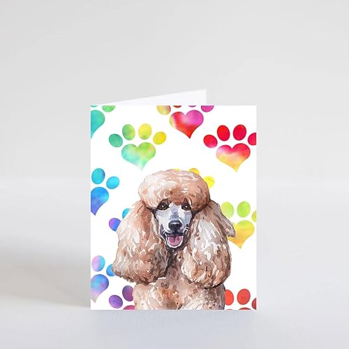 Miniatura 4 de Tarjeta de felicitación de perro caniche real, tarjeta para esposa, marido, novio, novia, perro, mamá, papá, tarjeta para él, su amigo, hermano,