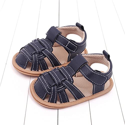 Summer Children Toddler Shoes Boys and Girls Sandals Flat Bottom Lightweight Hollow Upper Toddler Walking Shoes Size 23