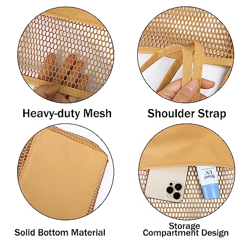 VKIOIP Women Mesh Tote Beach Bag,Shoulder Bag for Vacation，Picnic3