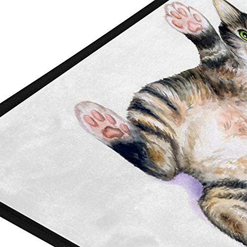 Tapis de cuisine antidérapant lavable pour sol glissant noir vert