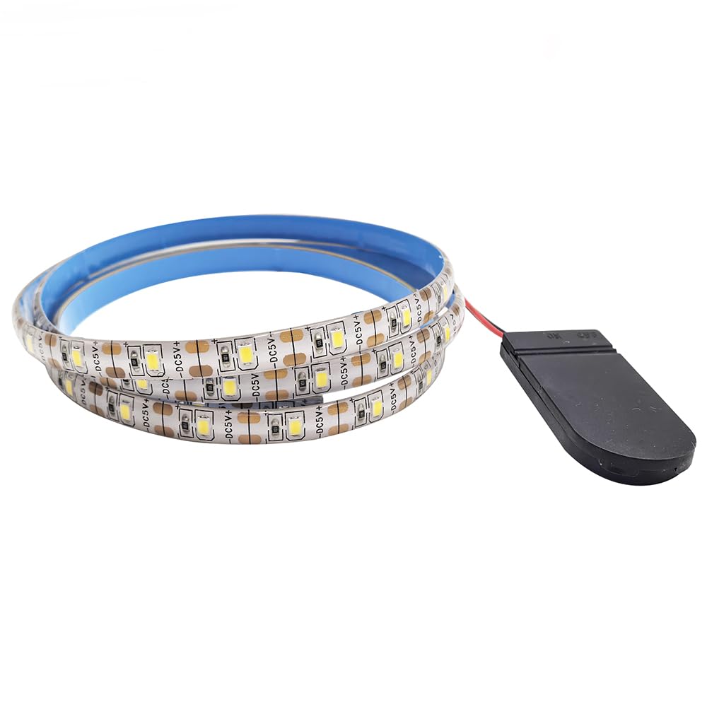 Button Battery Powered LED Strip Light 2835 SMD 1M DC5V 60LEDs/m Warm White Waterproof IP65 Flex led Tape Lights Home Decoration